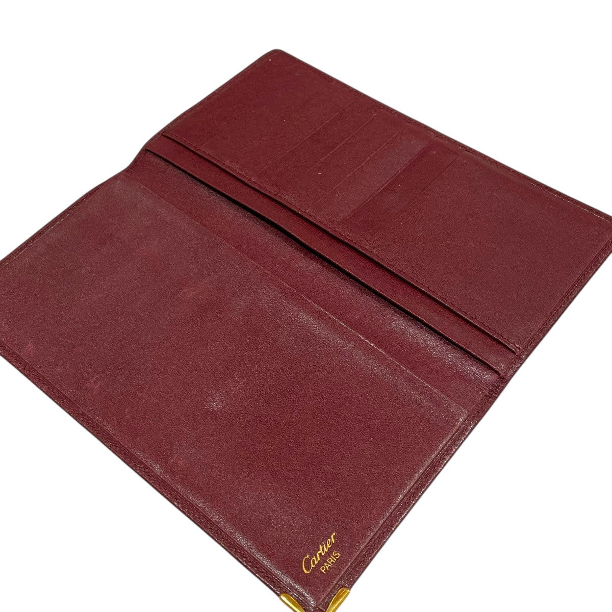 Cartier(カルティエ) レザー折り畳み財布 レッド｜【公式