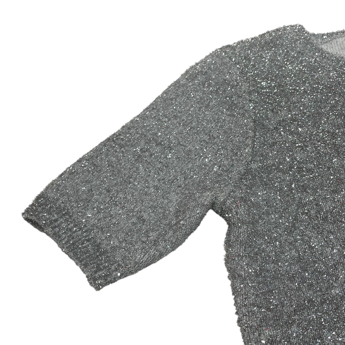 ンニット NKNIT 24SS dry shaggy mini T-shirt 半袖ニット NKNIT24SS-N007 シルバー サイズ：0 NKNIT(ンニット) 24SSdry shaggy mini T-shirt半袖ニット