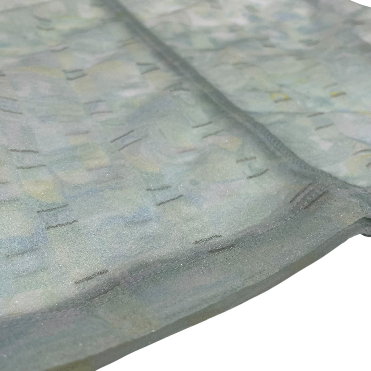 mame kurogouchi 23SSMarble Printed Plaid Sheer High Neck TopシアートップMM23SS-JS020 古着・中古-5枚目のアイテム画像