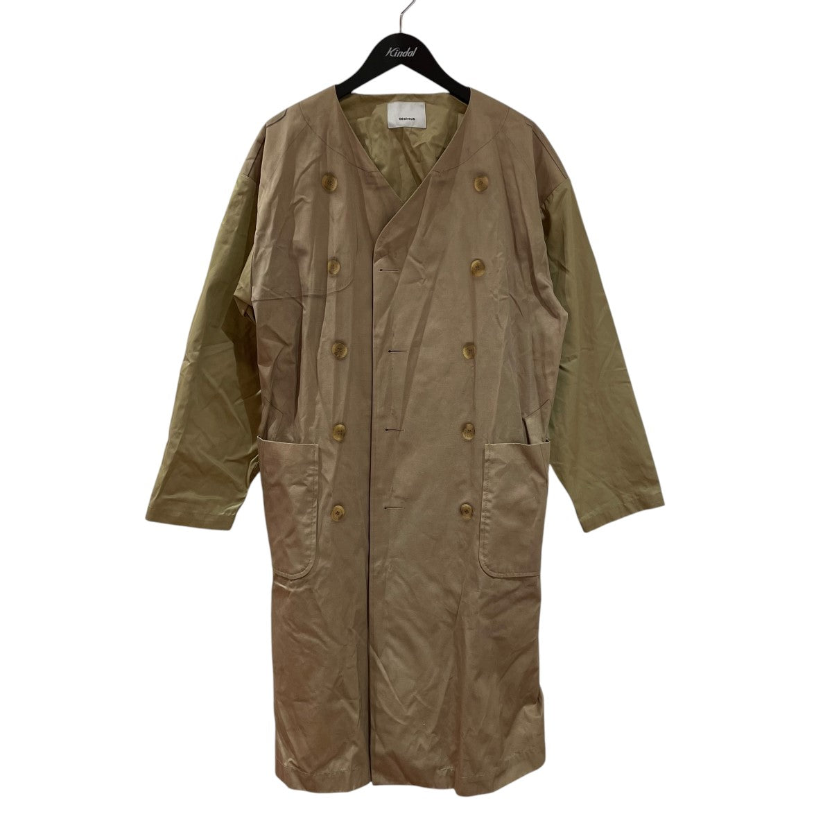 18SStrompel’ oeil collar less coatコートS18L CO04