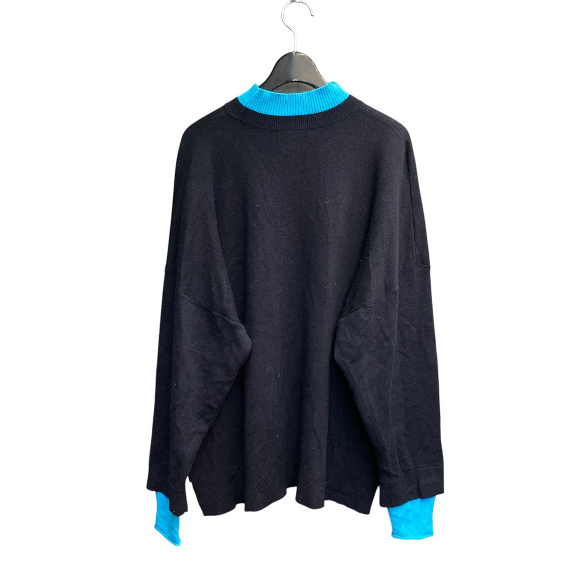 ENFOLD - ENFOLD エンフォルド WAVE-HEM PULLOVER ニットセーター 300HA270-2770 ブルー 38 ENFOLD(エンフォルド) WAVE HEM PULLOVERニット300HA270-2770