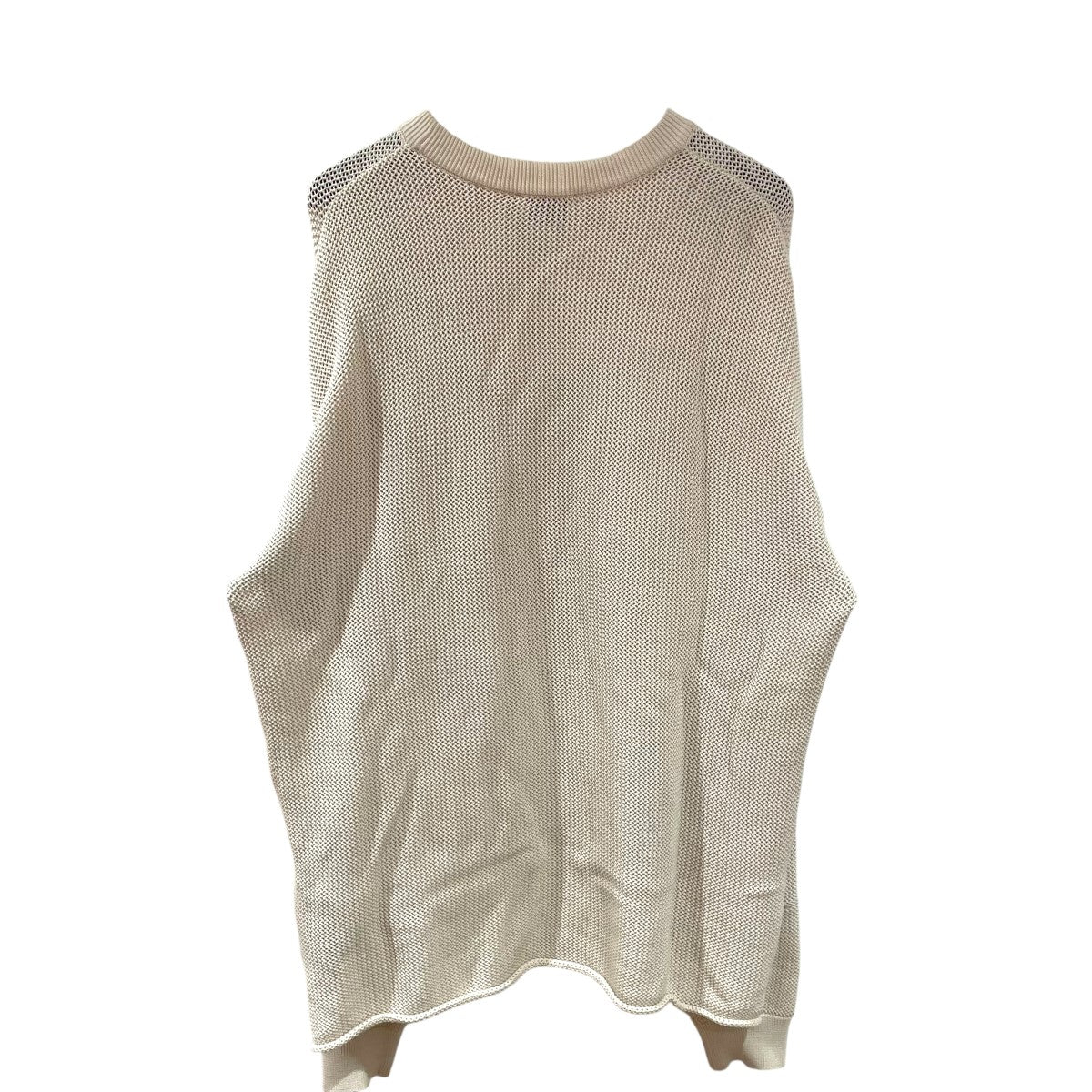 【完売品】ASKAURSELF ベージュ ニット セーター ASKYURSELF(アスクユアセルフ) コットンセーター ベージュ サイズ SIZE