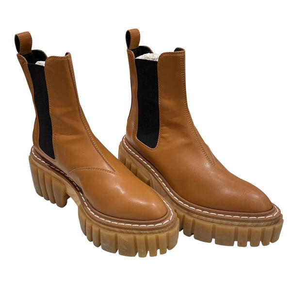 ステラマッカートニー　キャメル 厚底 サイドゴアブーツ ステラマッカートニー キャメル 厚底 サイドゴアブーツ 中古・古着通販