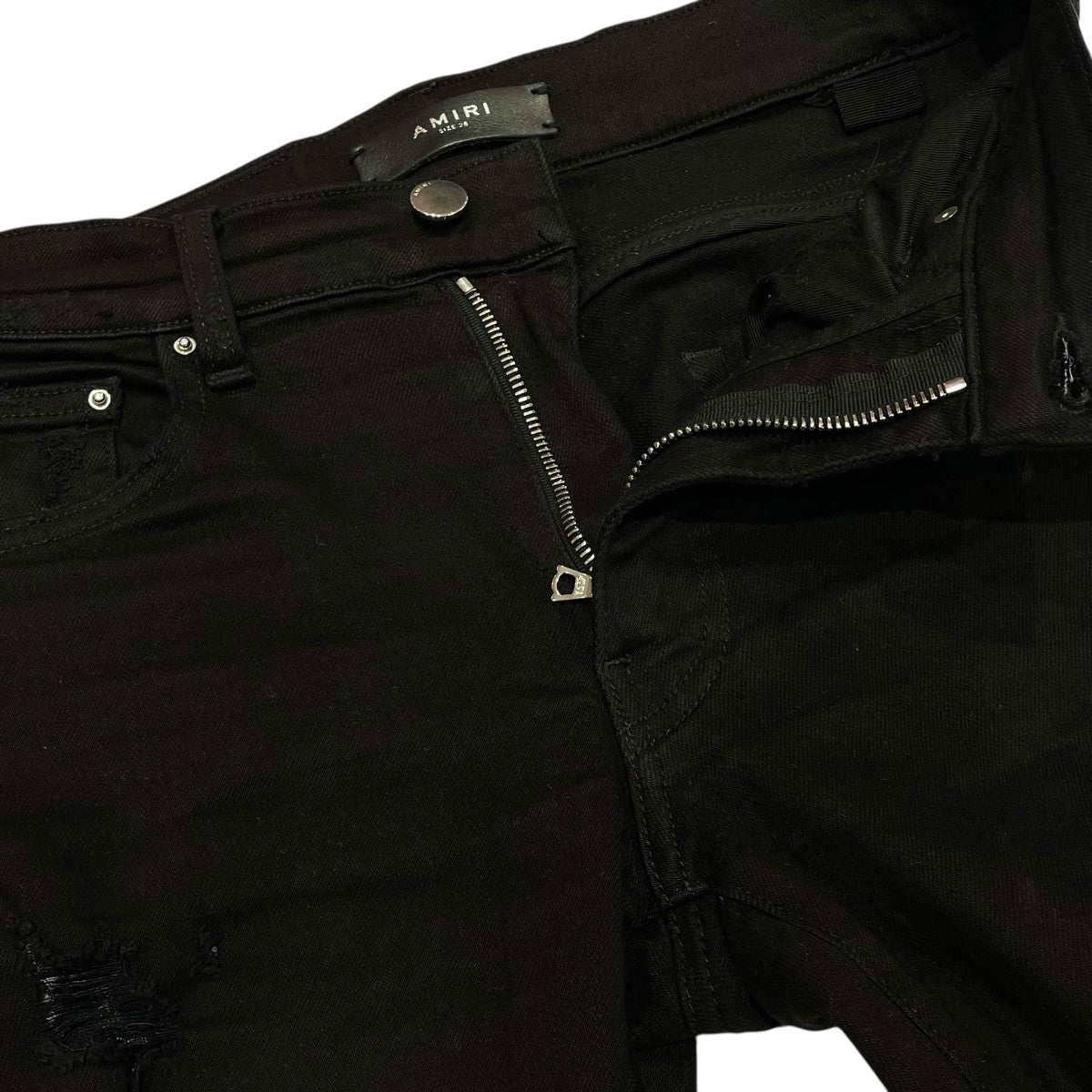 AMIRI ブラックスリムフィットデニムパンツ AMIRI MX1ロゴパッチスリムフィットデニムパンツ サイズ31
