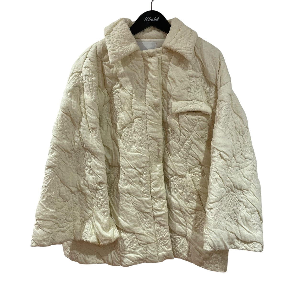 ジャケット・アウター Rosary Moon Fluffy Jacquard Quilted Coat Rosary moon - Fluffy Jacquard Quilted Coatの通販 by shop｜ロザリー