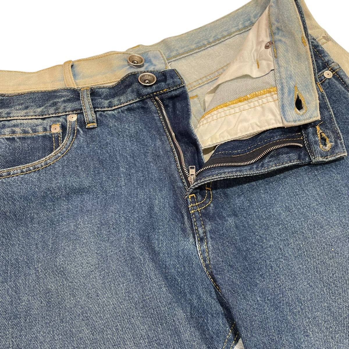 Maison Margiela 古着・中古 メゾンマルジェラの19AW DOCKING DENIM PANTS デニムパンツ S30LA0137です。