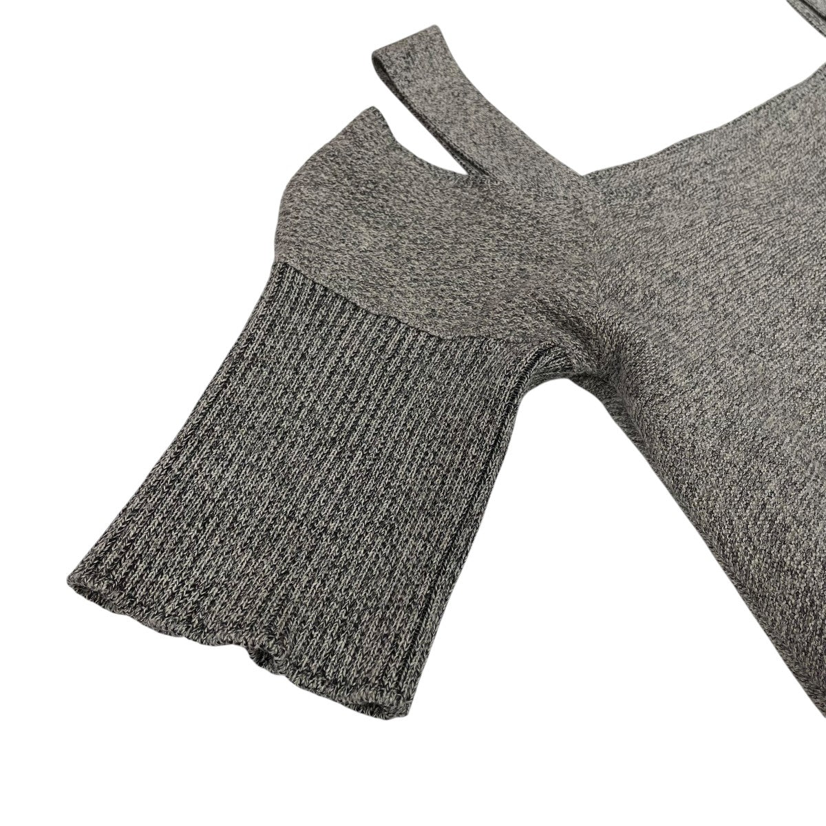 BUSTIER SET SURFACE CHANGE KNIT TOPオフショルニット02410191370