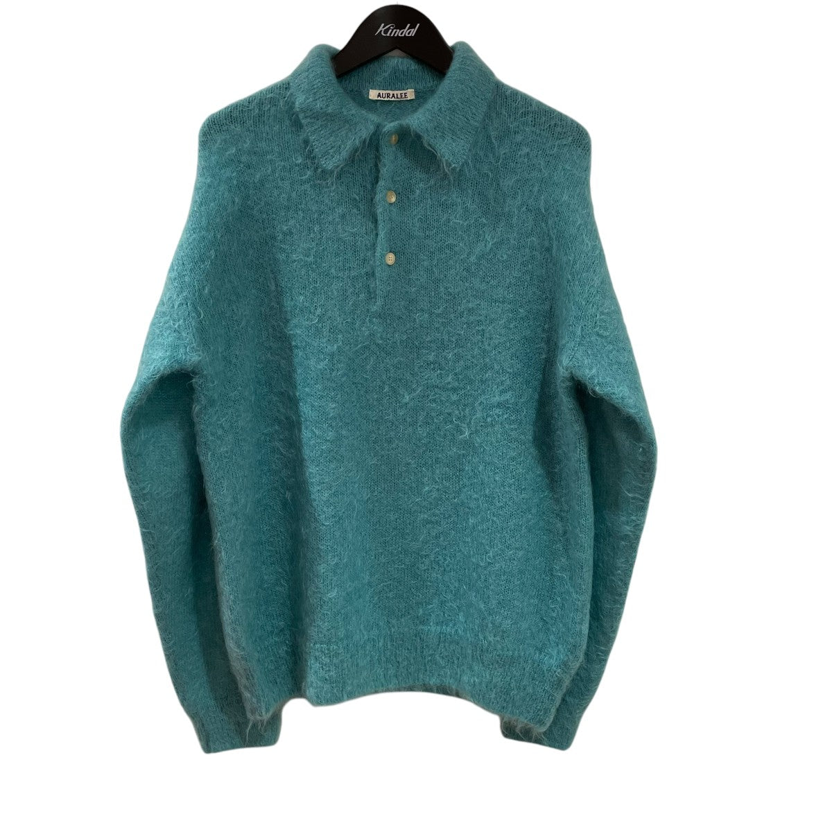 AURALEE(オーラリー) RUSHED SUPER KID MOHAIR KNIT POLOニット