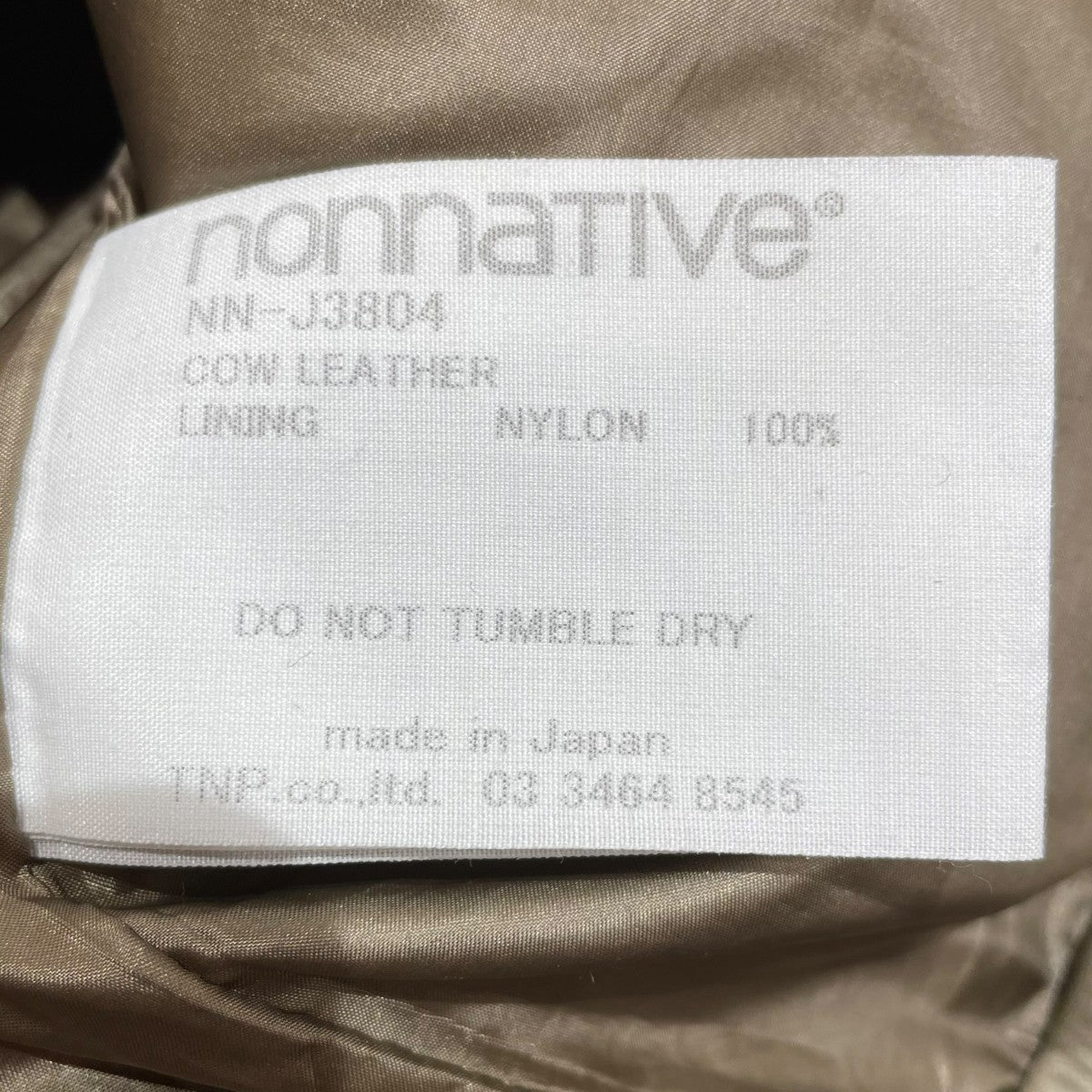 nonnative(ノンネイティブ) RIDER BLOUSON COW LEATHERライダース nonnative(ノンネイティブ) RIDER BLOUSON COW LEATHERライダース