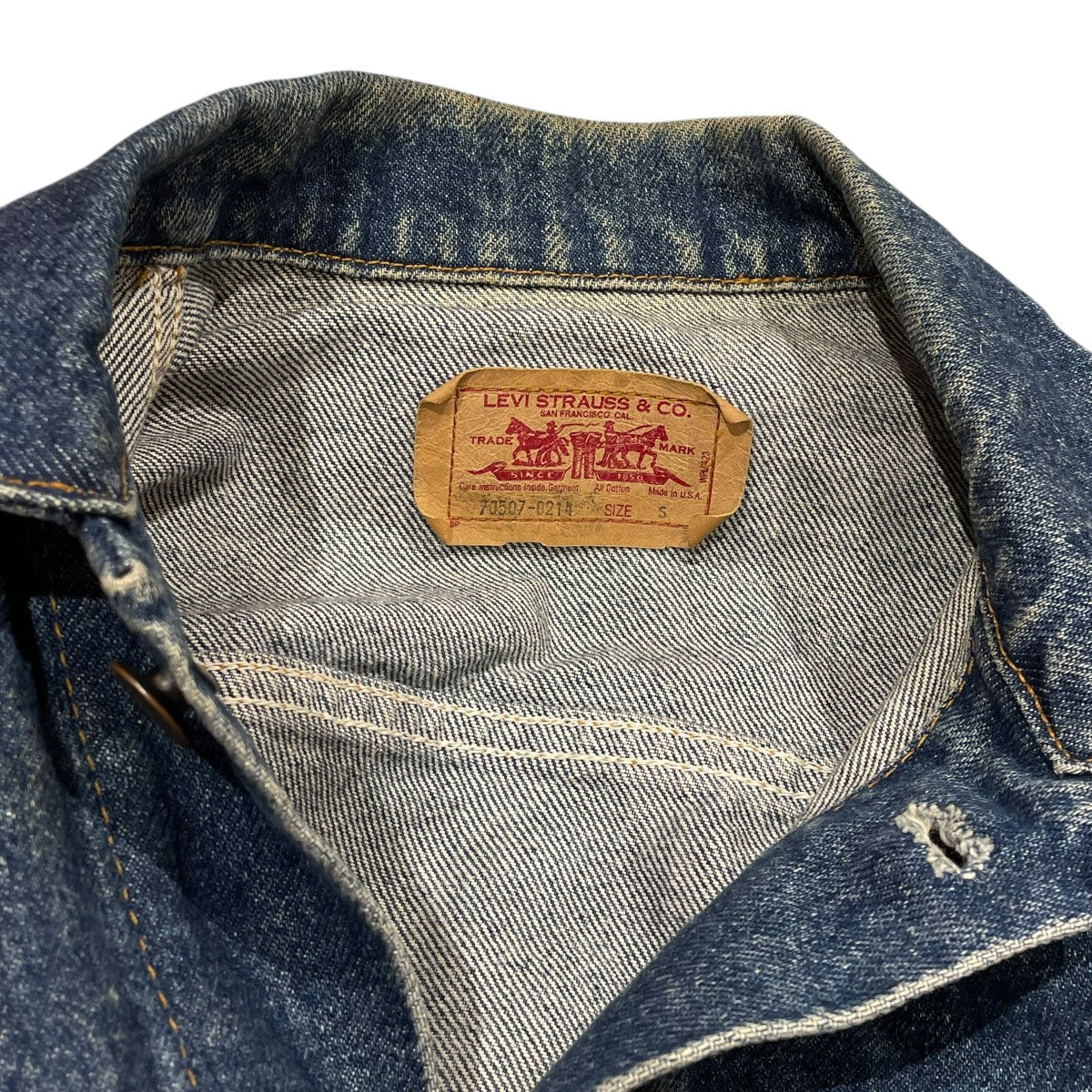 LEVI’S ボタン裏刻印894 USA製デニムジャケット70507 古着・中古-7枚目のアイテム画像