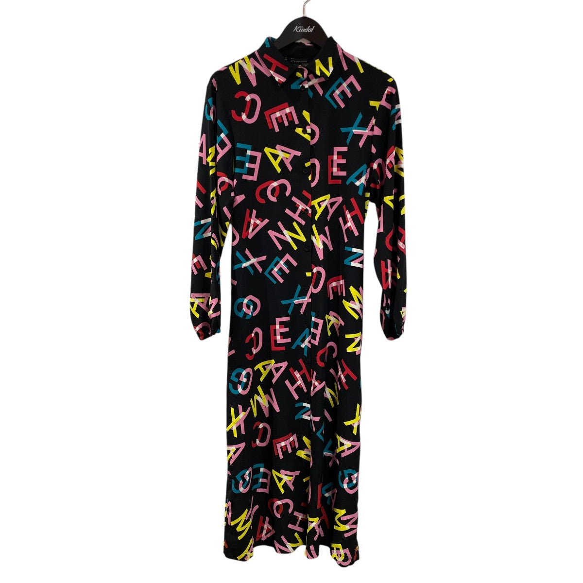 Printed Letter Shirt Dressドレス6HYA05 YNPQZ