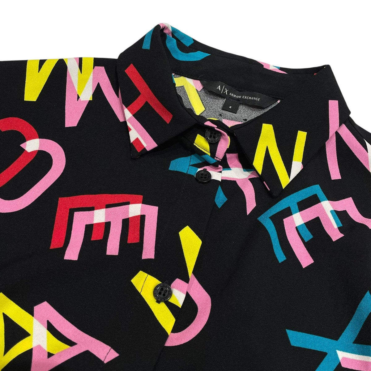 Printed Letter Shirt Dressドレス6HYA05 YNPQZ