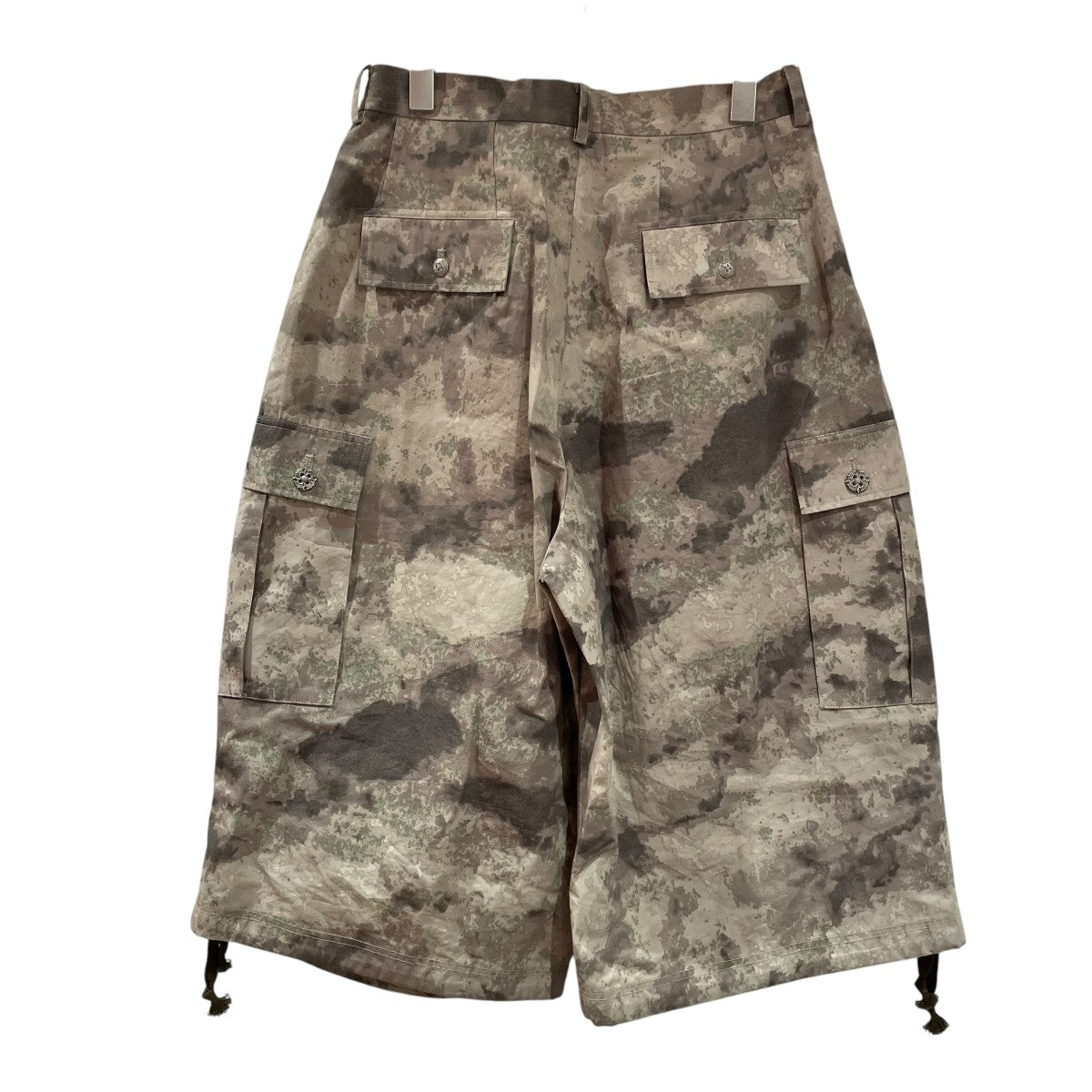 les six 25SSDANGEROUS CAMO WEIRD PANTSワイドハーフパンツTJUGOFEM-8-PT-DCWP 古着・中古-2枚目のアイテム画像