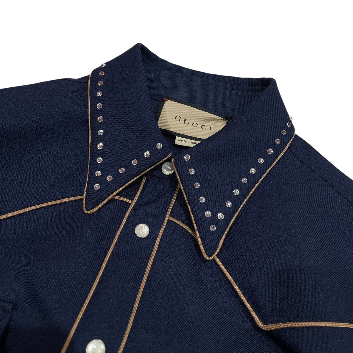 GUCCI(グッチ) ウエスタンシャツ751039 751039 ネイビー サイズ 41
