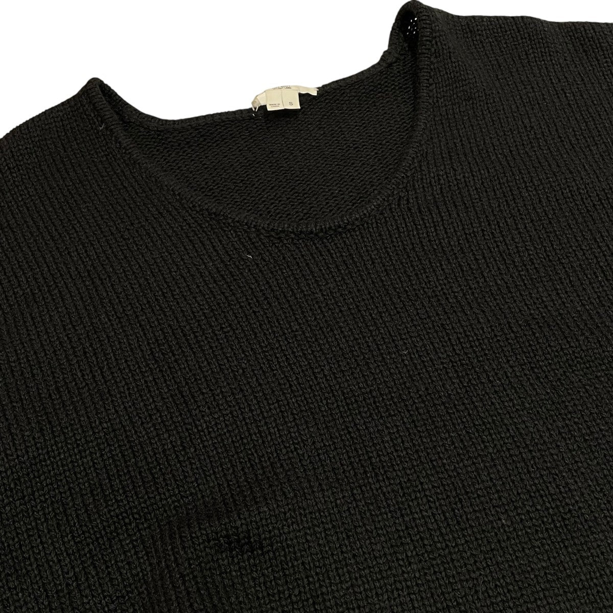美品✨HELMUT LANG ニット 変形 アシンメトリー 黒 S 美品✨HELMUT LANG ニット 変形 アシンメトリー 黒 S