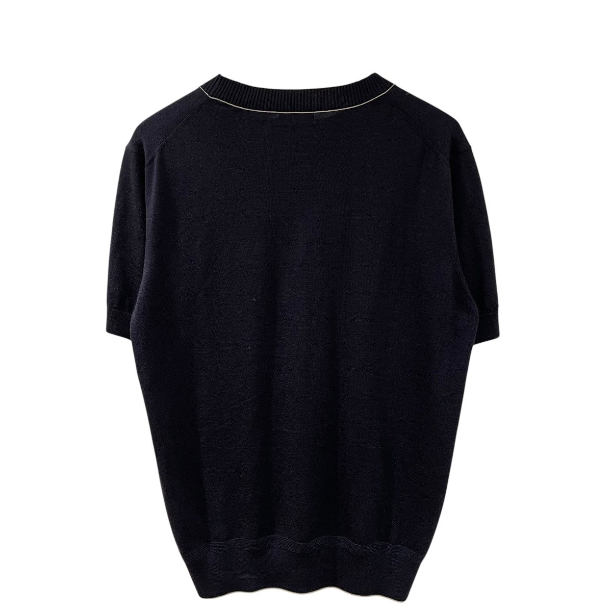 Chirstian Dior ディオール 半袖ポロニット ネイビー36サイズ