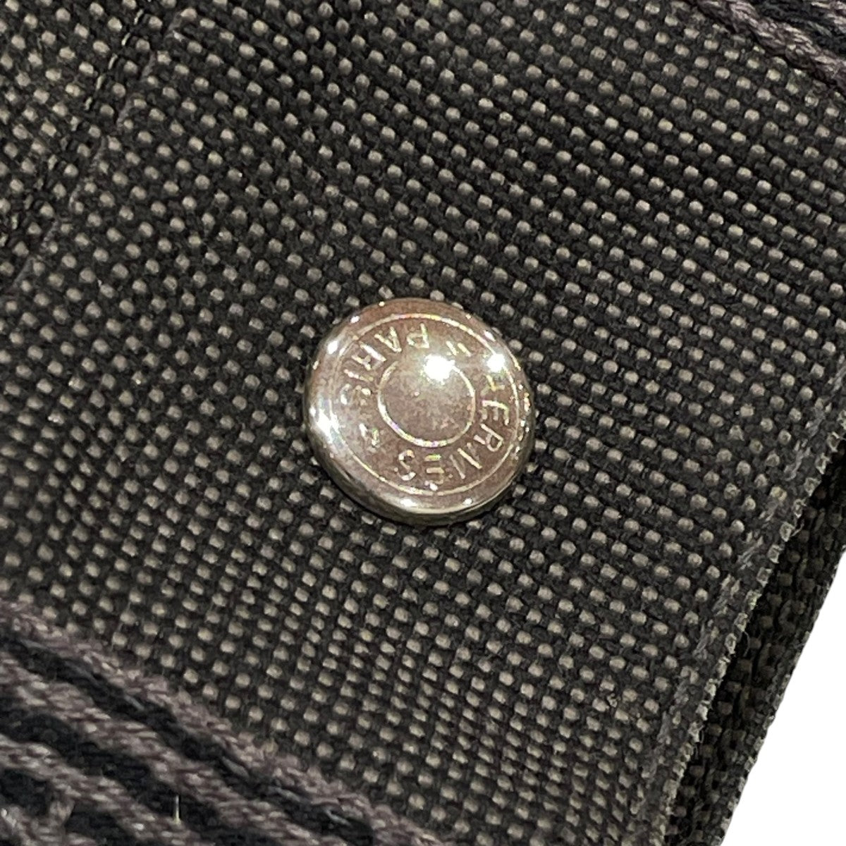 【HERMES】 フールトゥPM チャコールカラー・中古 エルメスフールトゥPM 黒 シルバー金具 刻印不明刻印 ユニ