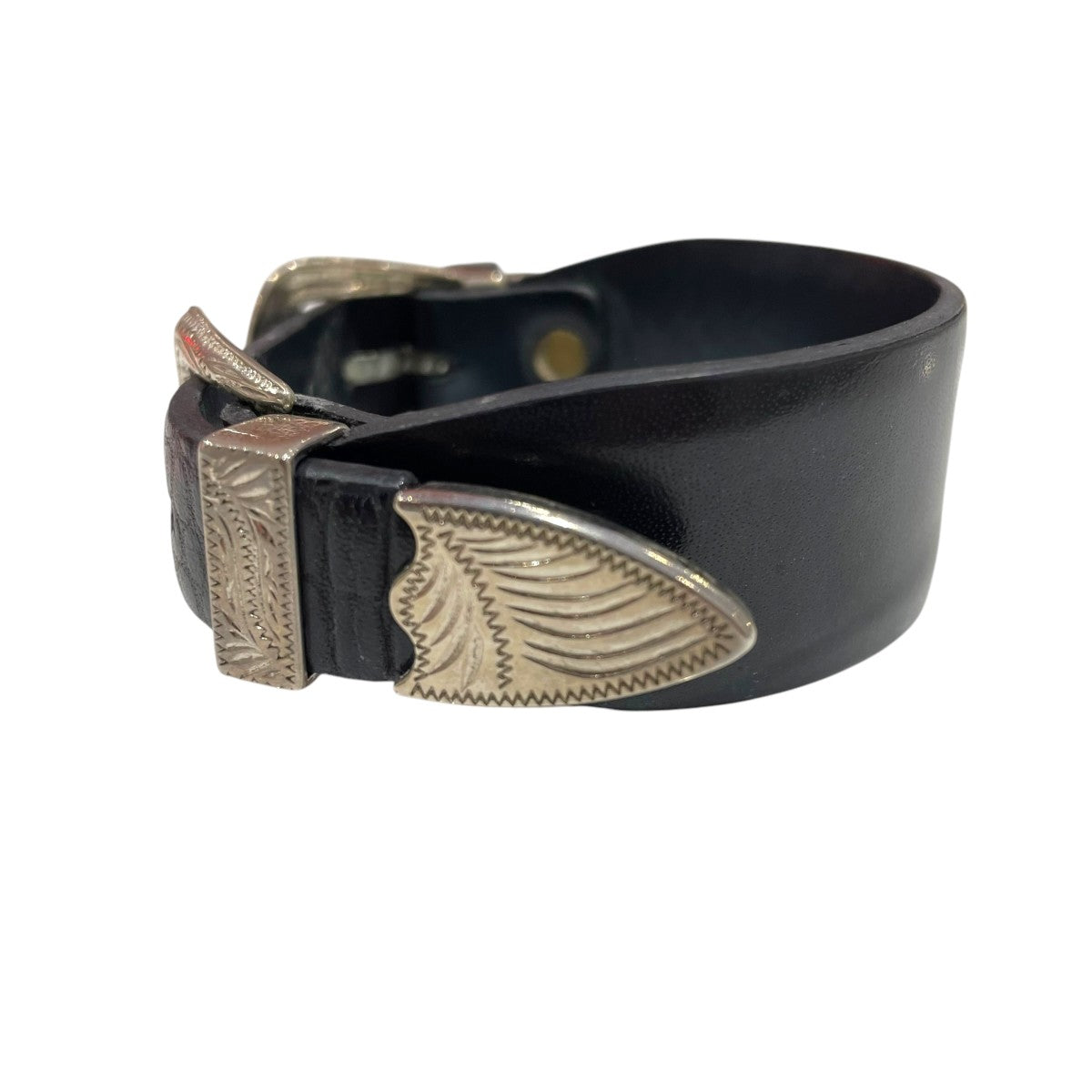 DOUBLE BUCKLE LEATHER BANGLEレザーバングル