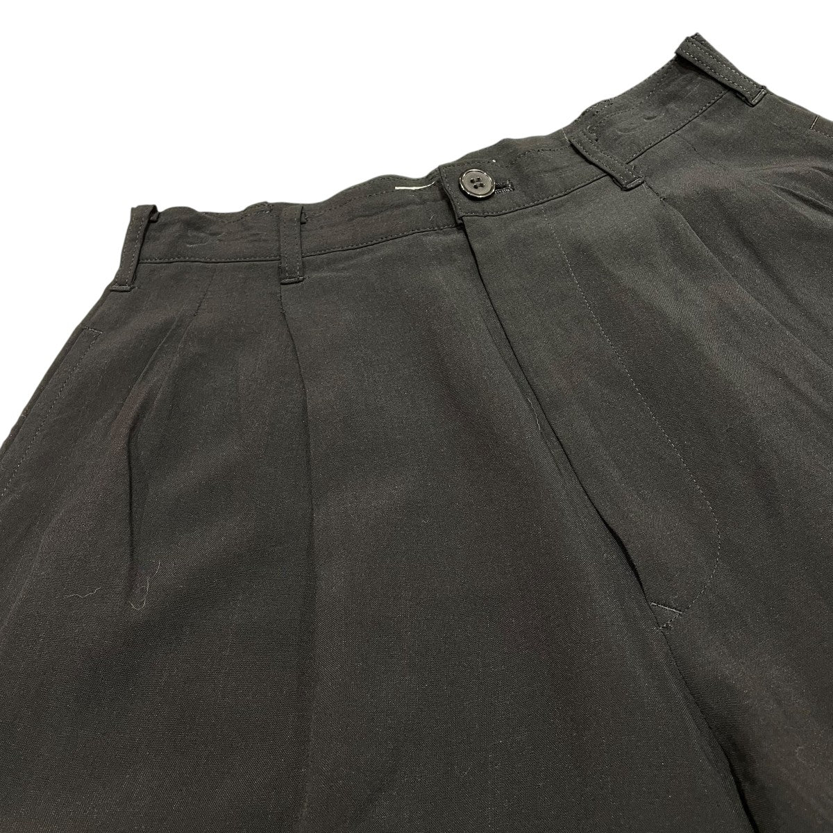 80s yohji yamamoto pour homme ステッチ加スラックス YOHJI YAMAMOTO(ヨウジヤマモト) 80sスラックス ブラック サイズ