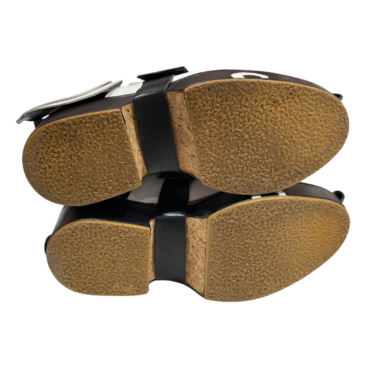 ROKER×CHARLES JEFFREY LOVERBOY レザーシューズ ブラック×ホワイト  