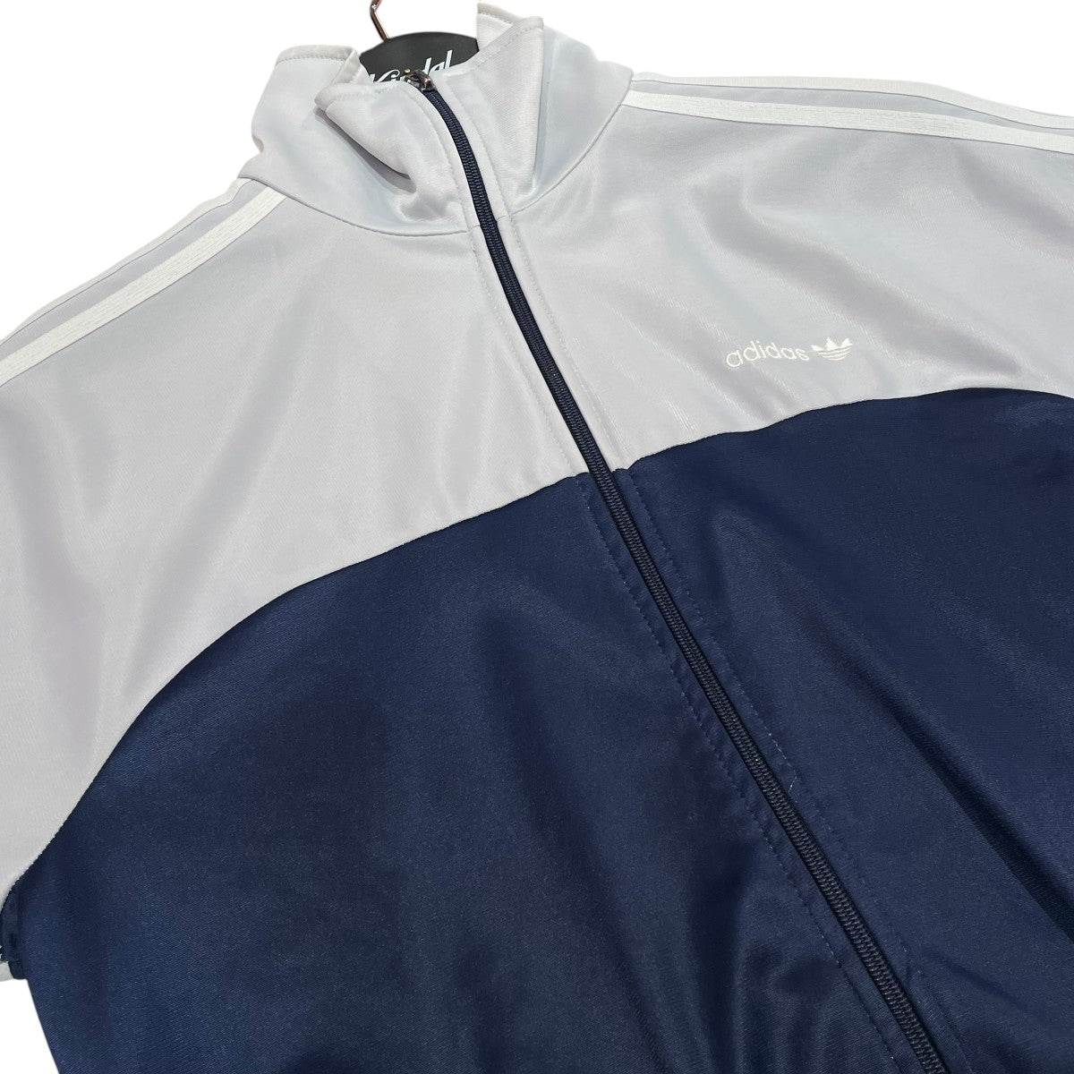 adidas(アディダス) トラックジャケット グレー×ネイビー サイズ
