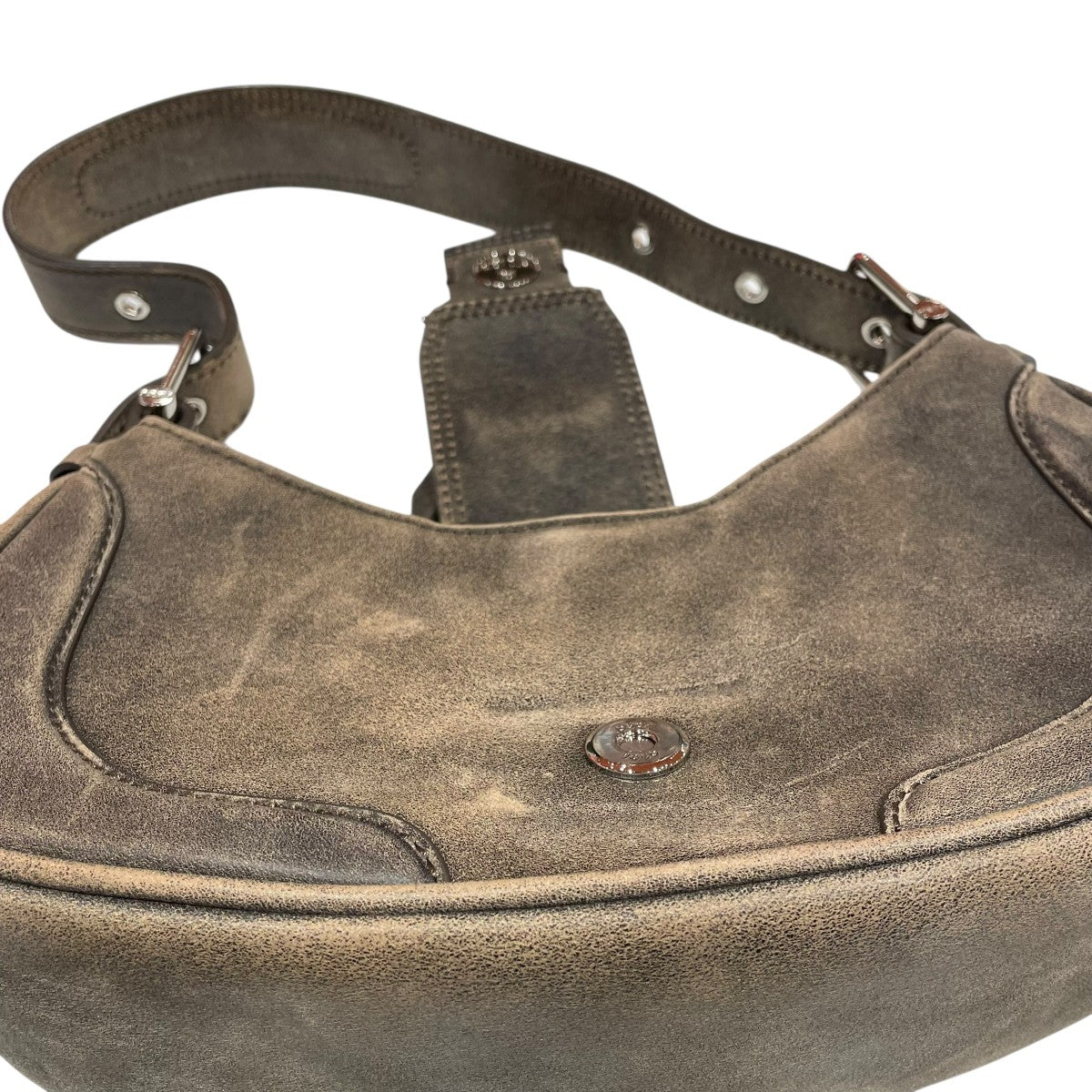 OSOI(オソイ) HOBO BROCLE VINTAGE BROWNショルダーバッグ