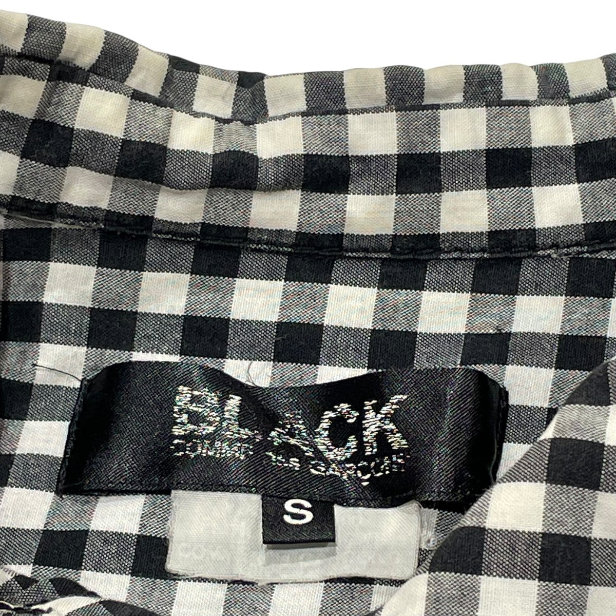 TAO コムデギャルソン　ギンガムチェック黒Tシャツ tao COMME des GARCONS ギンガムチェックスカーフ柄Tシャツ