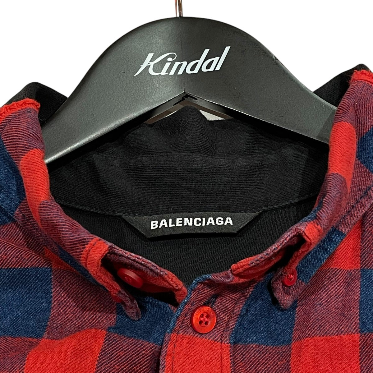 BALENCIAGA(バレンシアガ) チェックシャツ691258 691258 レッド