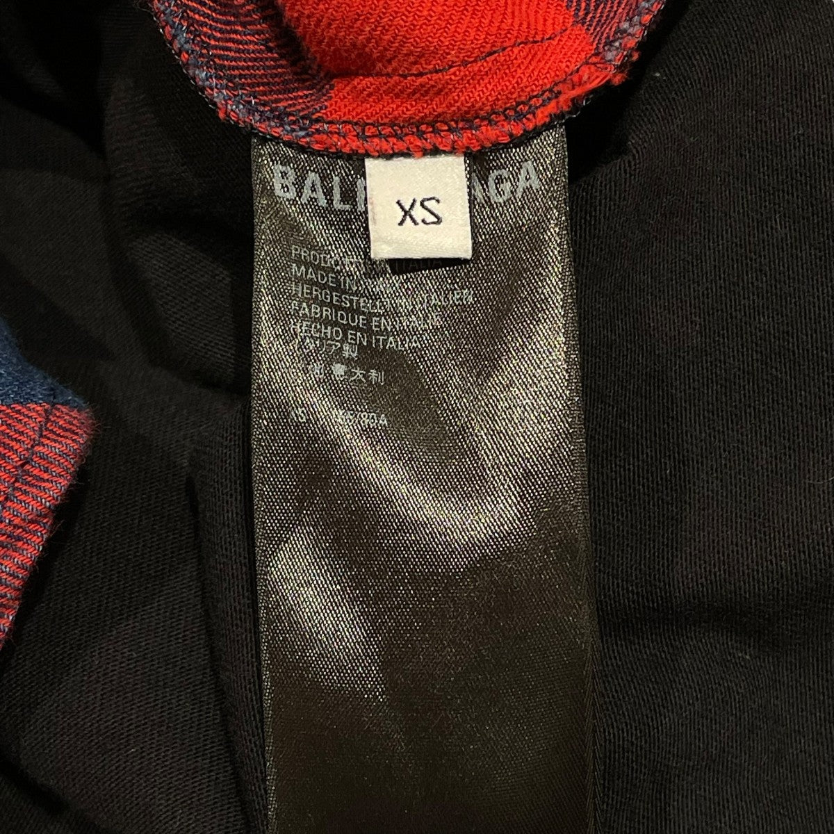 BALENCIAGA(バレンシアガ) チェックシャツ691258 691258 レッド