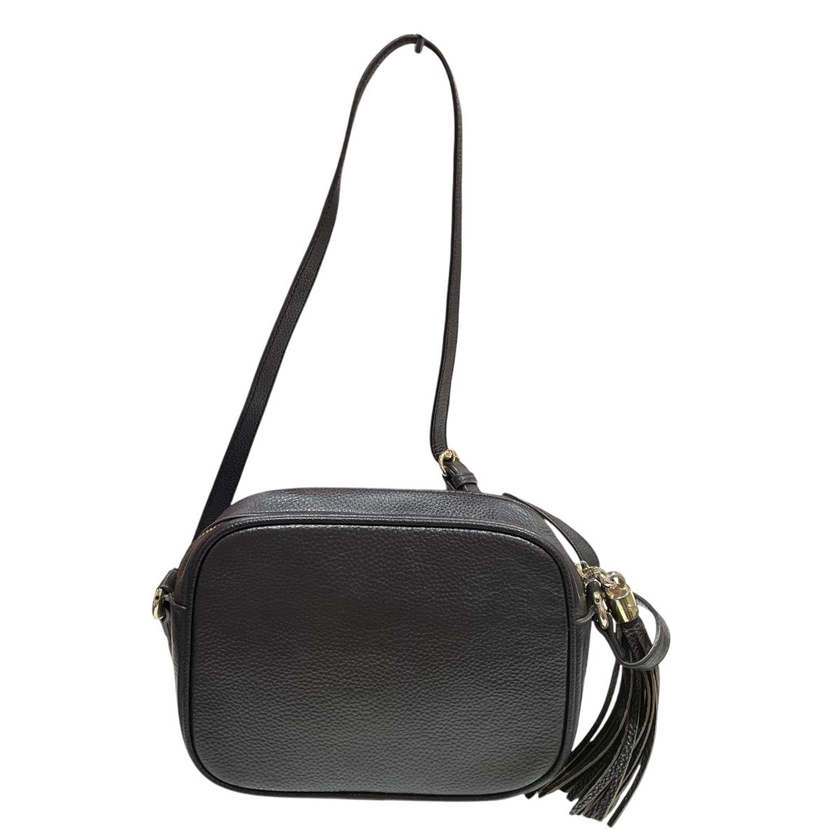 美品 GUCCI ソーホー スモールディスコ レザー ショルダーバッグ ブラック GUCCI ショルダーバッグ ソーホー スモールディスコバッグ