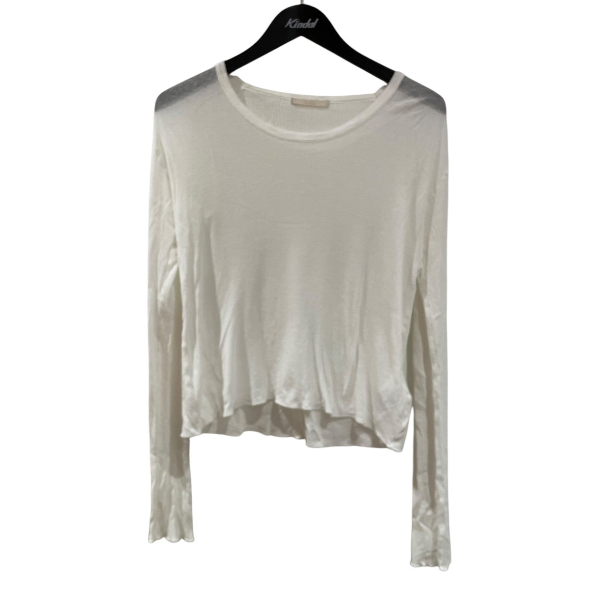 プラージュ Plage whisper rib long Tシャツ ロングTシャツ 24070922715010 ホワイト Plage(プラージュ) whisper rib long TシャツロングTシャツ