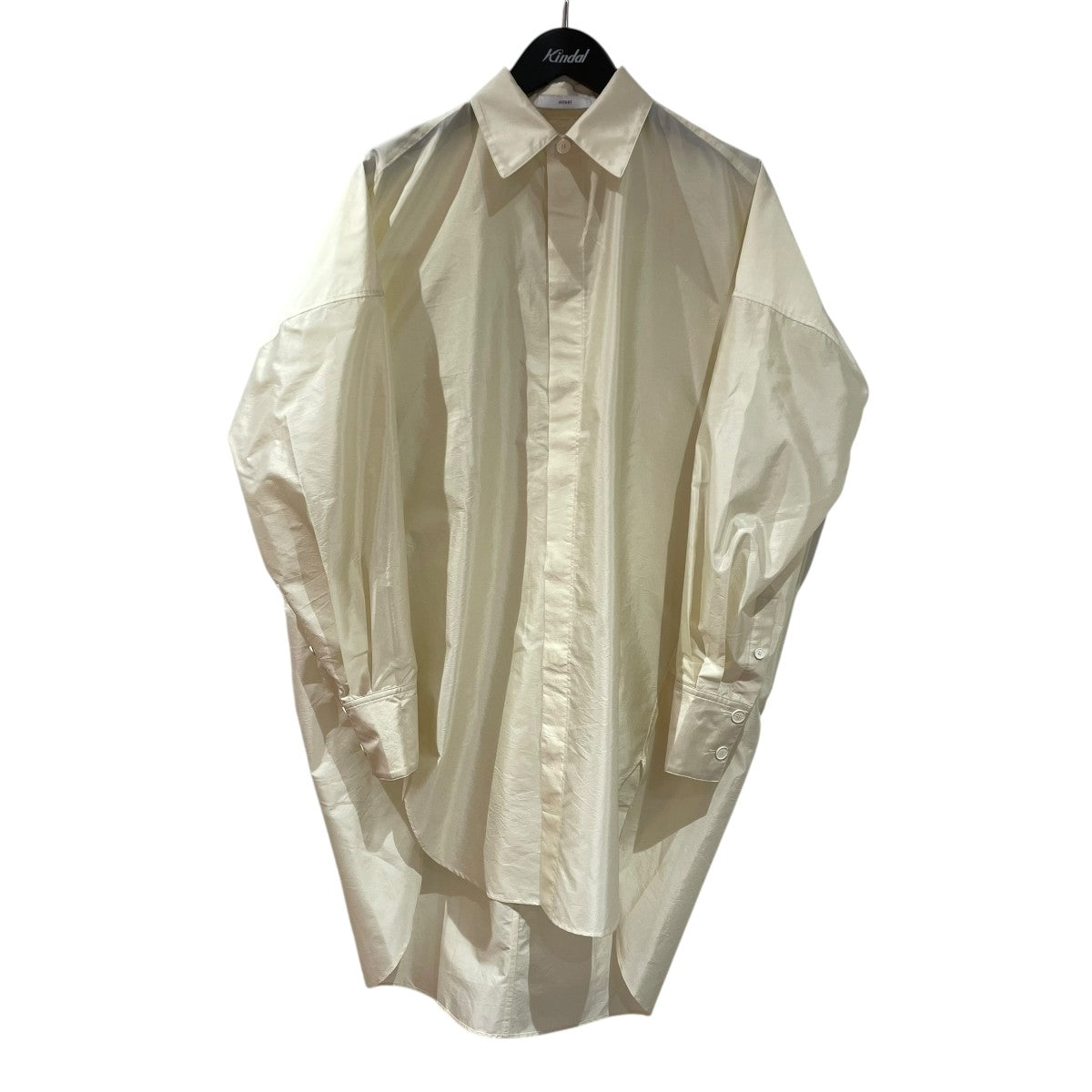 アストラット ASTRAET 24SS タフタレギュラーカラーロングシャツ 5421-299-0248 アイボリー ASTRAET(アストラット) 24SSタフタレギュラーカラーロングシャツ