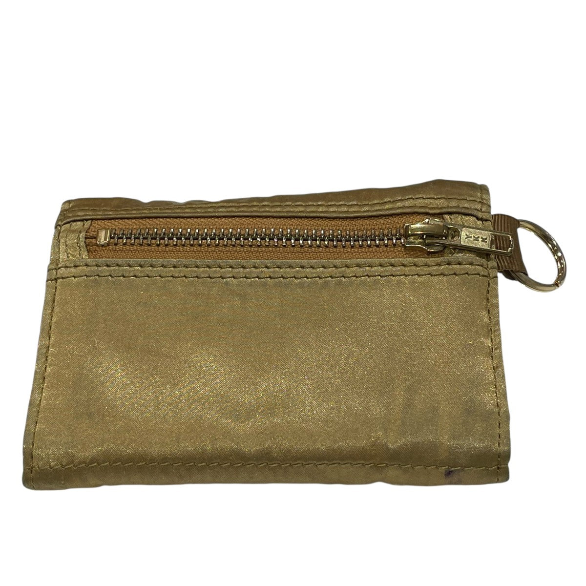 【新品・希少】PORTER b印YOSHIDAゴールド 三つ折り財布 新品・希少】PORTER b印YOSHIDAゴールド 三つ折り財布 PORTER×B