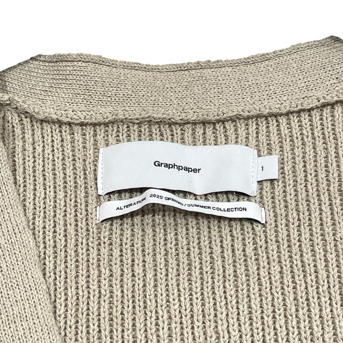 Graphpaper(グラフペーパー) 25SSLinen Solotex Loose Rib Cardigan