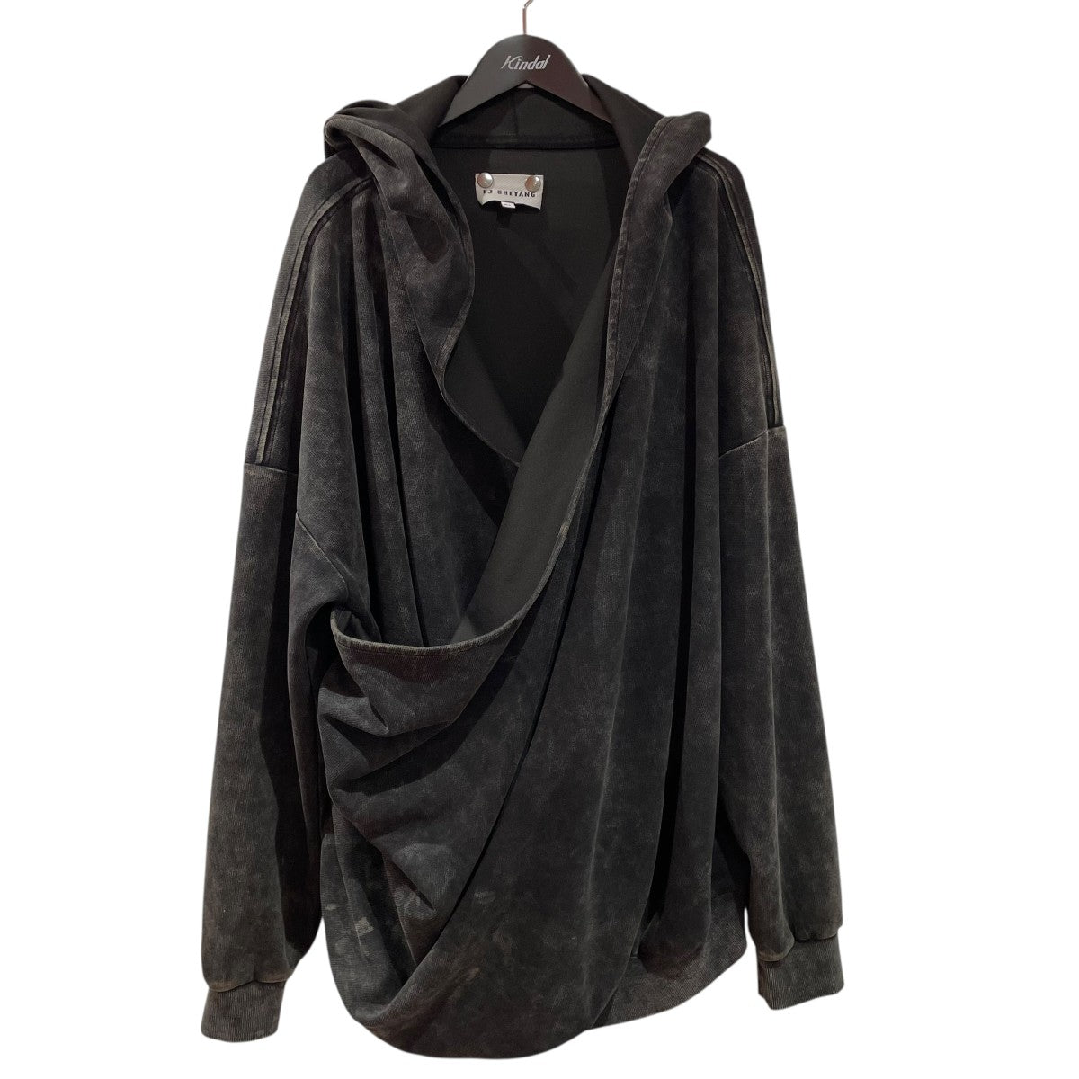 FRONT RUFFLE V-NECK SWEAT SHIRTパーカー