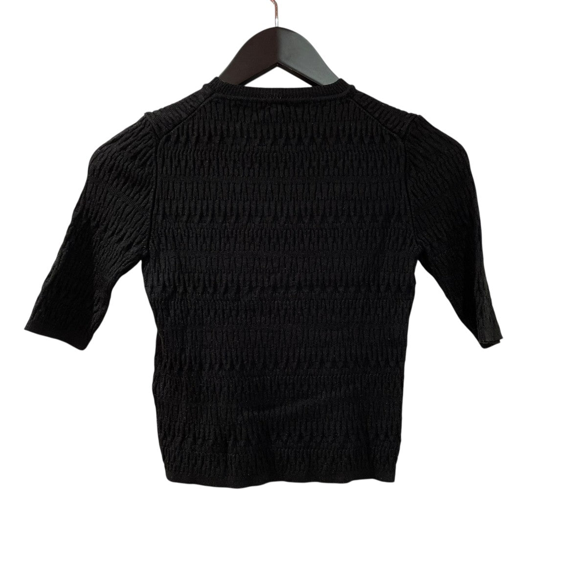 22SSGeometric Ribbed Knitted Top半袖ニットMM22PS-KN738