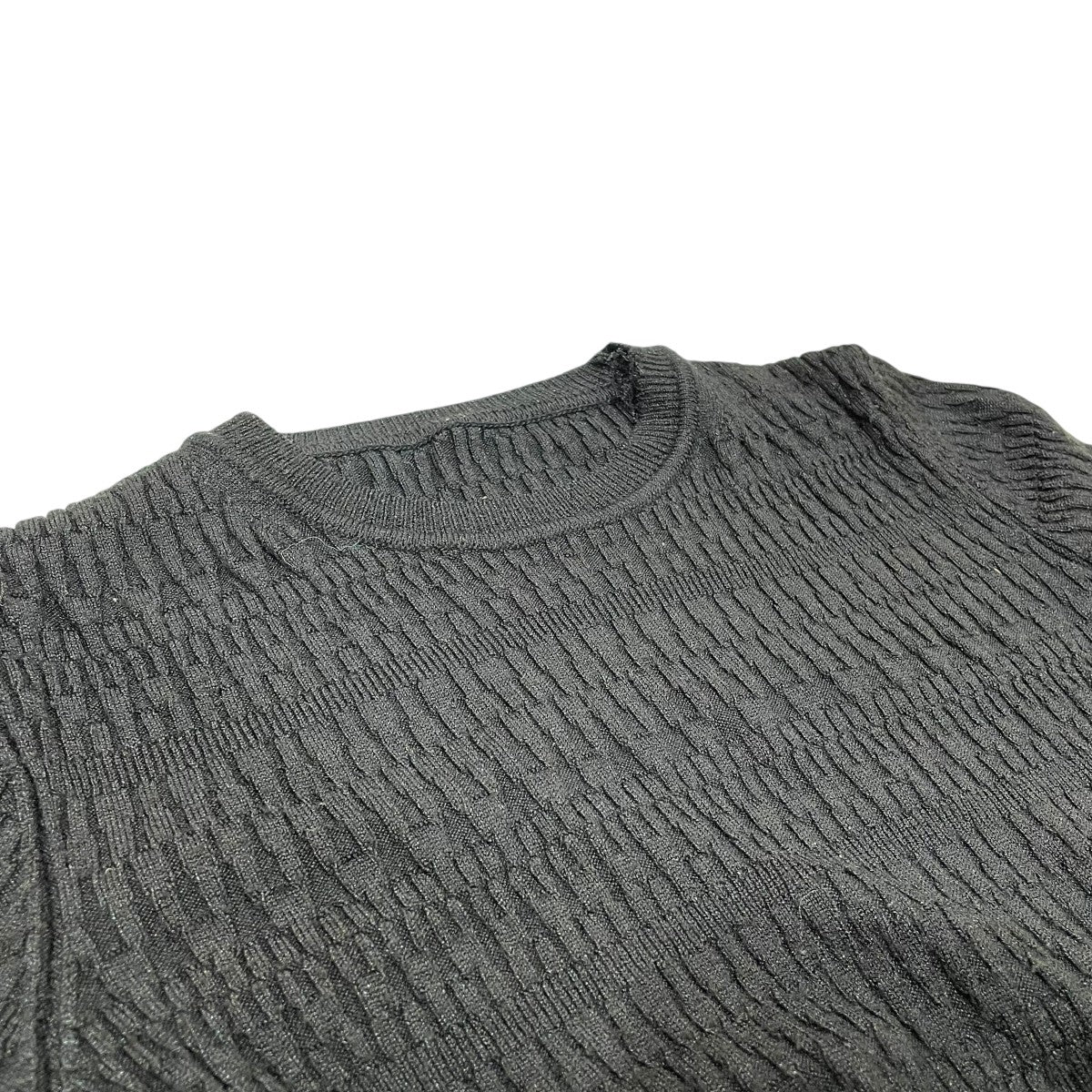 22SSGeometric Ribbed Knitted Top半袖ニットMM22PS-KN738