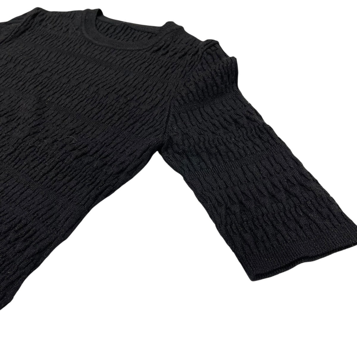 22SSGeometric Ribbed Knitted Top半袖ニットMM22PS-KN738
