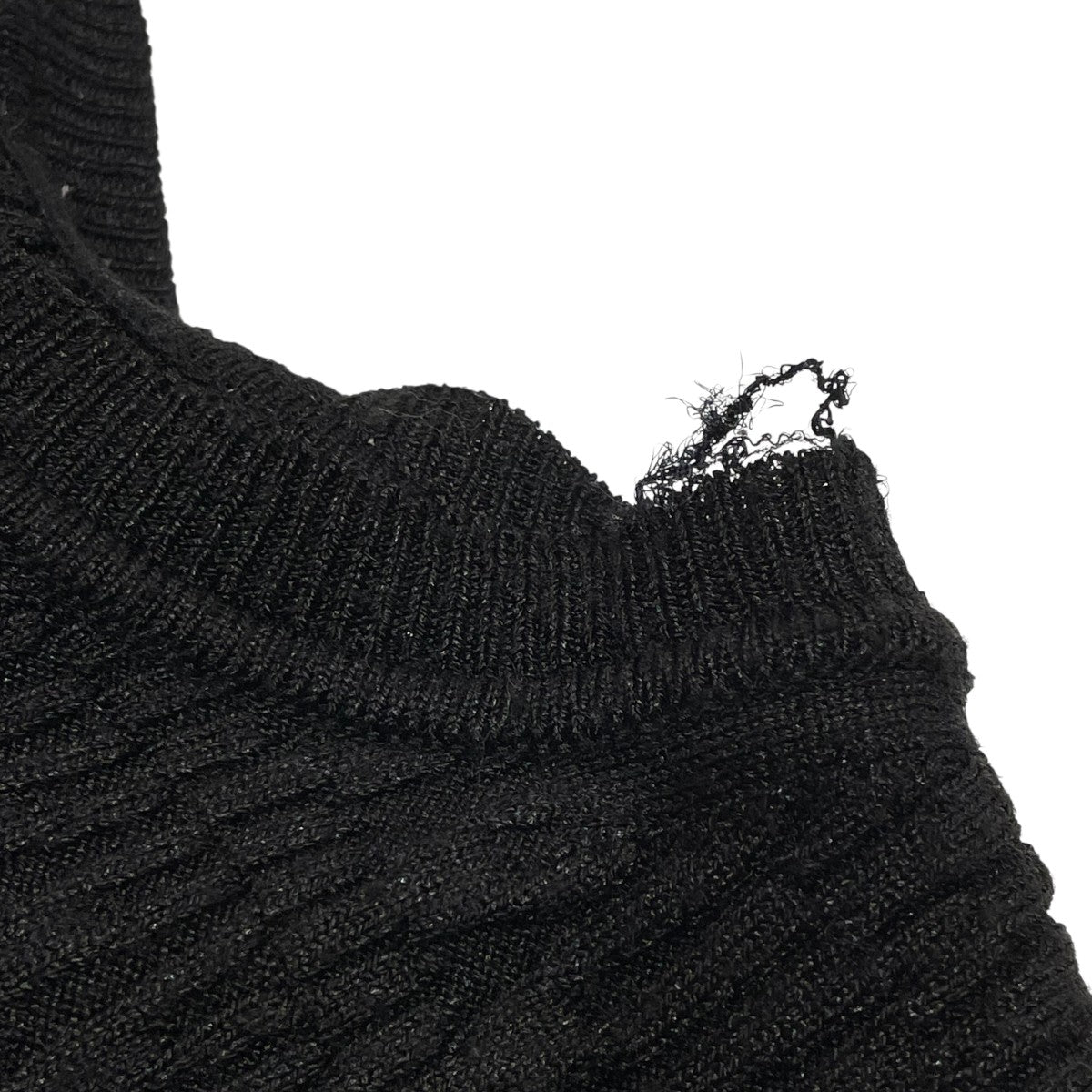 22SSGeometric Ribbed Knitted Top半袖ニットMM22PS-KN738