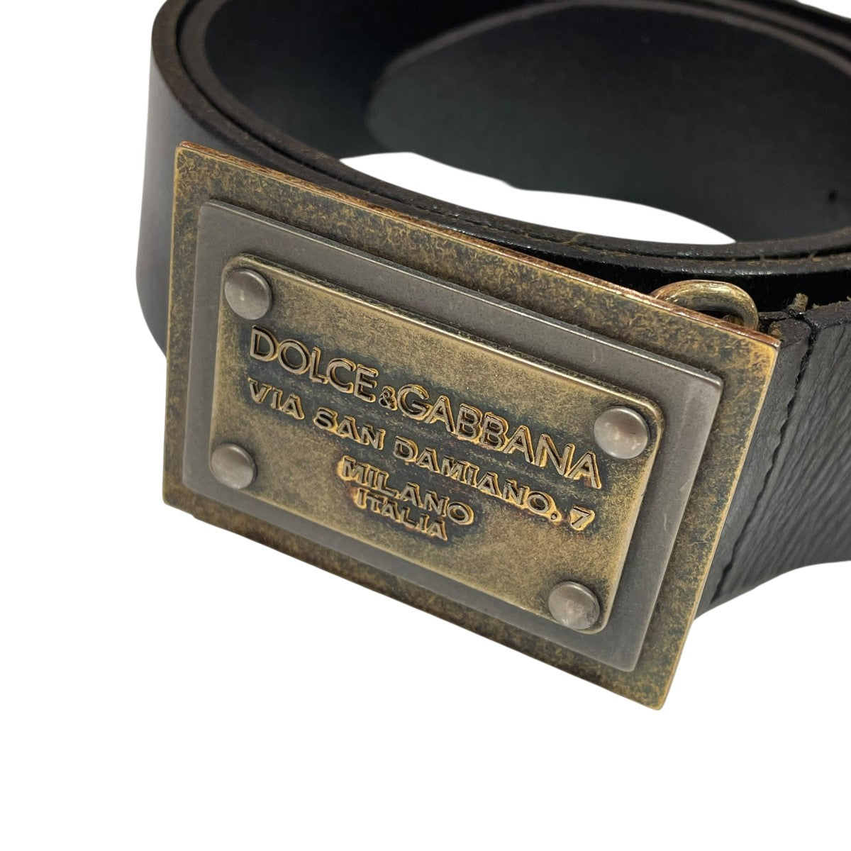 ※最終値下げ※【未使用】Dolce & Gabbana ブラックレザーベルト DOLCE ＆ GABBANA(ドルチェアンドガッバーナ) レザーベルト