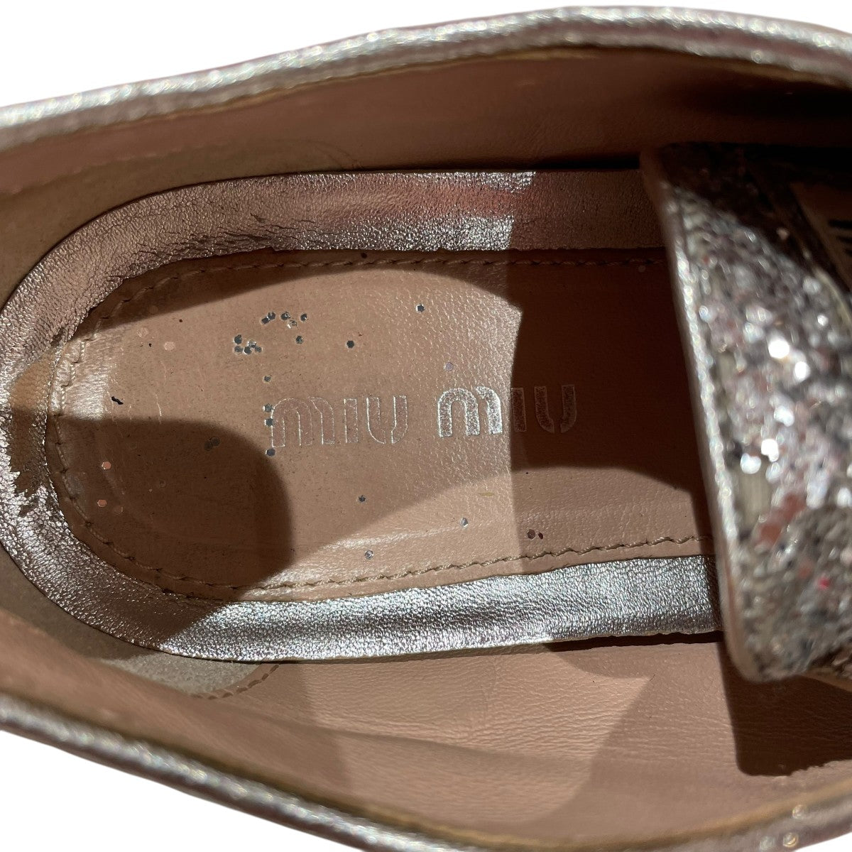 MIU MIU(ミュウミュウ) ラメグリッタースニーカーローカット