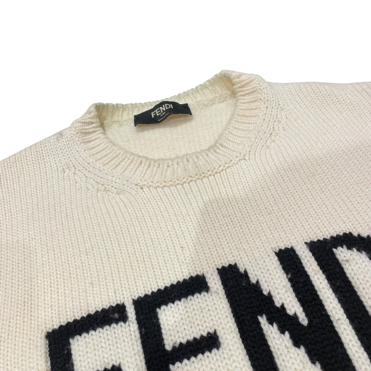 トモさま専用❣️SALE❣️FENDI手編みニット❣️ FENDI(フェンディ) Logo Intersia KnitニットFZZ387 A3M3 FZZ387 A3M3