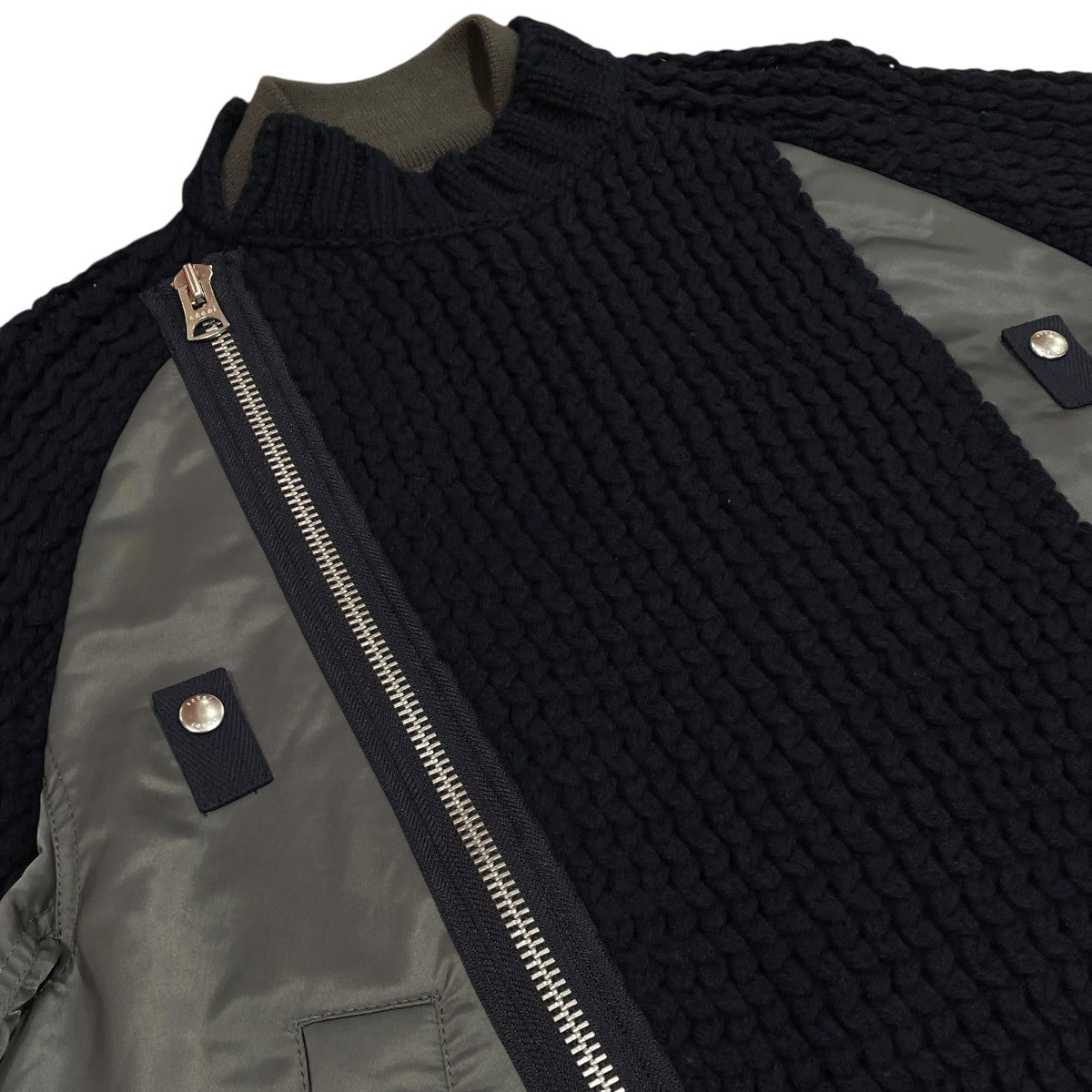 sacai ウールニットジャケット sacai ニットジャケット