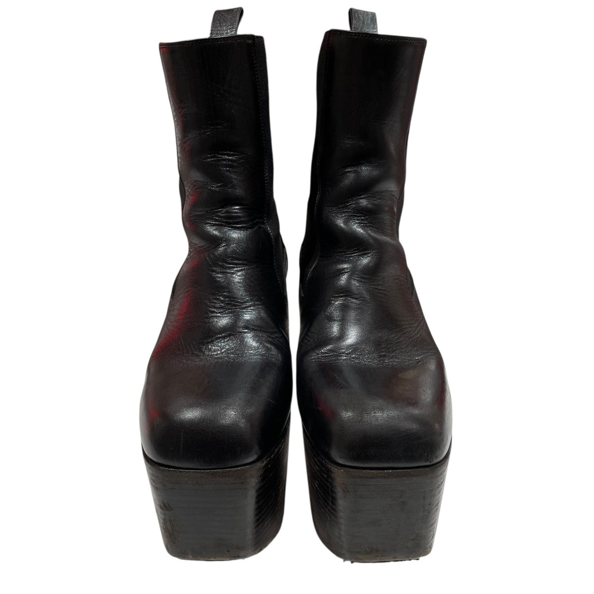 RICK OWENS リックオウエンス クリアヒール アンクルブーツ Rick Owens クリアヒール ウエスタンブーツ | ブラック