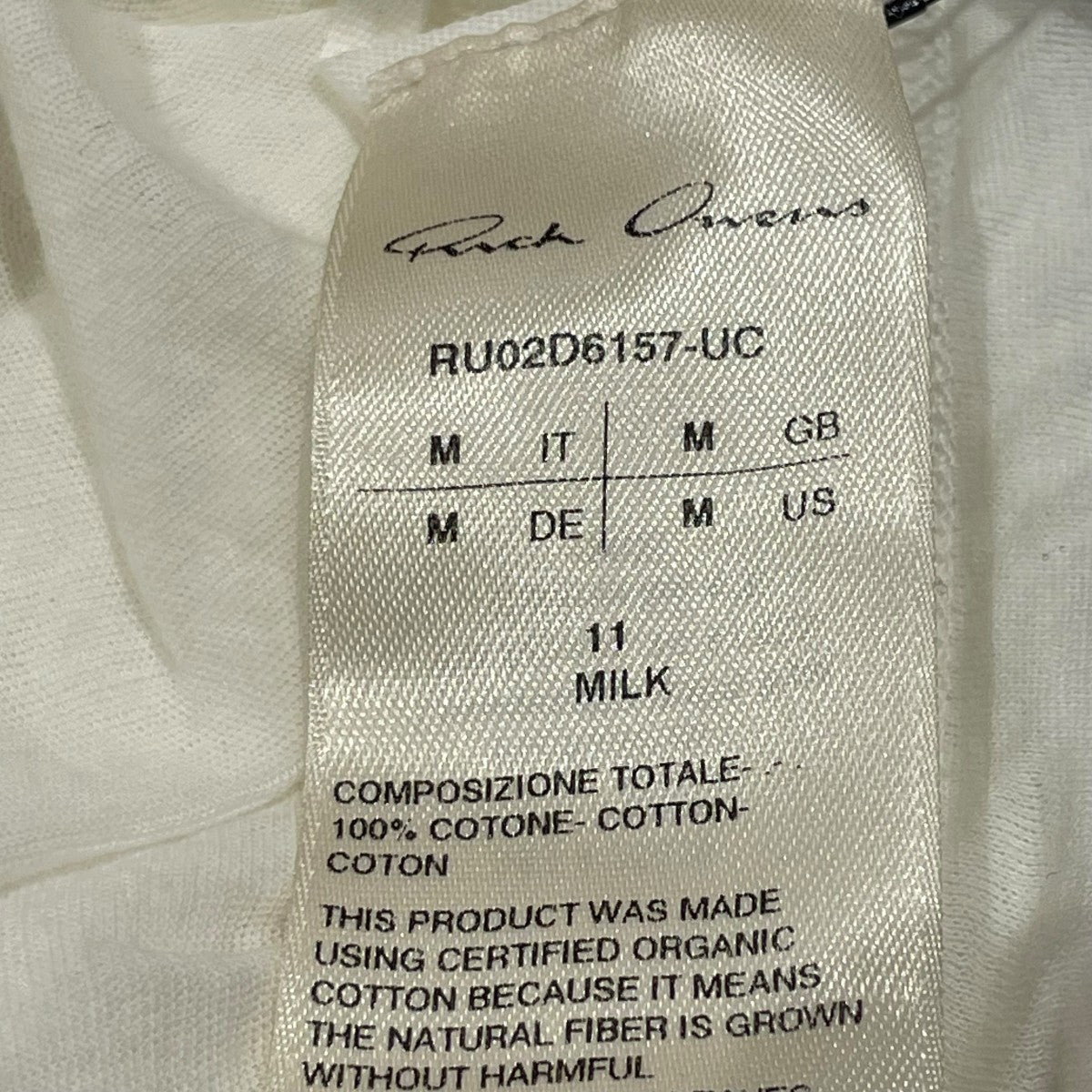 RICK OWENS 24AWDYLAN TノースリーブシャツRU02D6157-UC 古着・中古-6枚目のアイテム画像