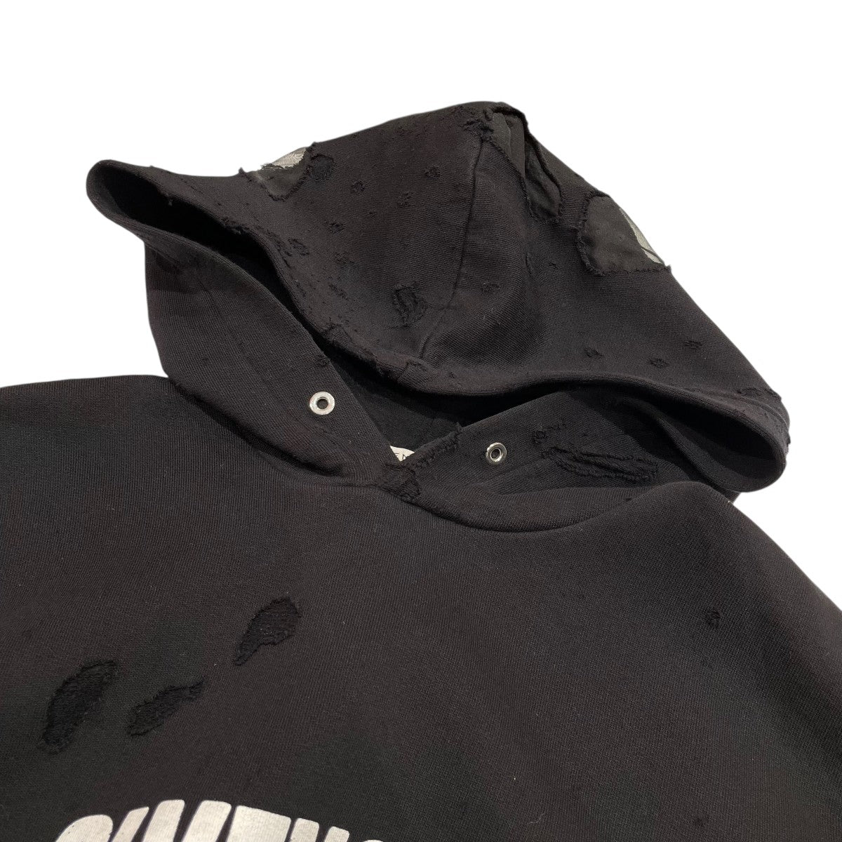 GIVENCHY ブラック パーカー ダメージ加工 Givenchy ダメージ パーカー | ブラック | FARFETCH JP
