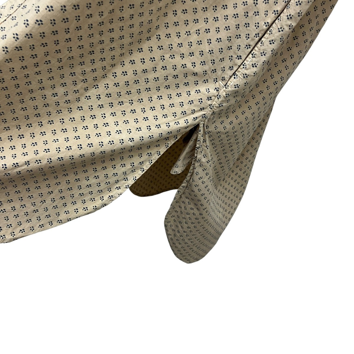 ウティ OUTIL 総柄 ロングシャツ ベージュ サイズ：0 OUTIL(ウティ) 総柄ロングシャツ ベージュ サイズ 0｜【公式