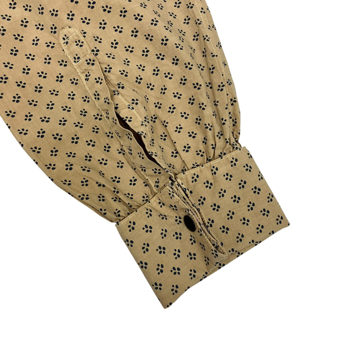 ウティ OUTIL 総柄 ロングシャツ ベージュ サイズ：0 OUTIL(ウティ) 総柄ロングシャツ ベージュ サイズ 0｜【公式