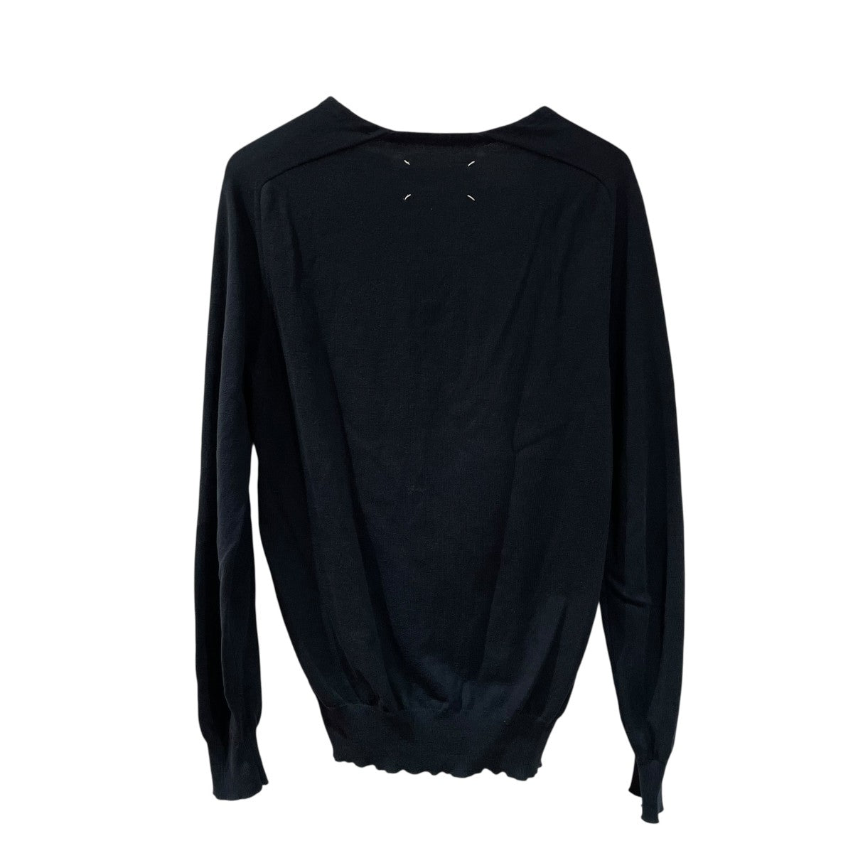 マルタンマルジェラ⑩ マルチカラーニット　ネイビー　紺　XL Martin Margiela ⑩ 00ss マルチカラー・生地切替ニット