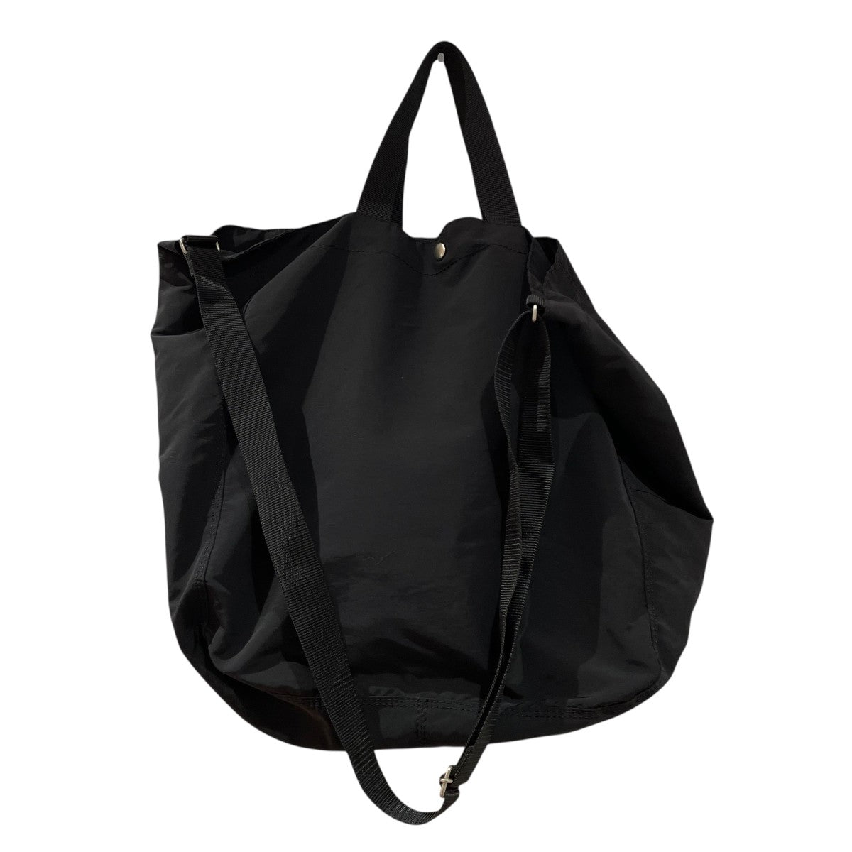 COMME des GARCONS ブラック トートバッグ HM-K 292 コムデギャルソンオム 綿ナイロングログランバッグ